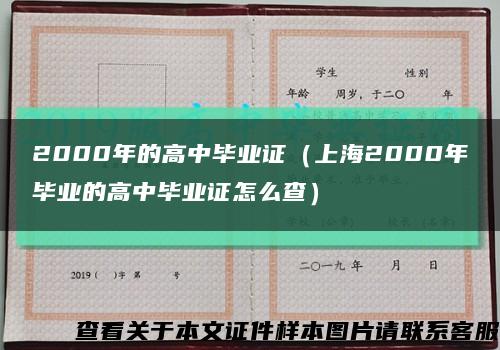 2000年的高中毕业证（上海2000年毕业的高中毕业证怎么查）缩略图