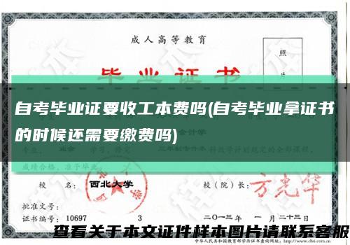 自考毕业证要收工本费吗(自考毕业拿证书的时候还需要缴费吗)缩略图