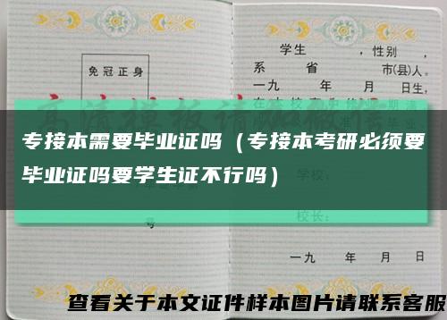 专接本需要毕业证吗（专接本考研必须要毕业证吗要学生证不行吗）缩略图