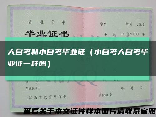 大自考和小自考毕业证（小自考大自考毕业证一样吗）缩略图