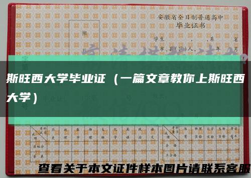 斯旺西大学毕业证（一篇文章教你上斯旺西大学）缩略图