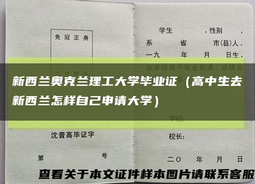 新西兰奥克兰理工大学毕业证（高中生去新西兰怎样自己申请大学）缩略图