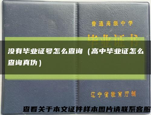 没有毕业证号怎么查询（高中毕业证怎么查询真伪）缩略图