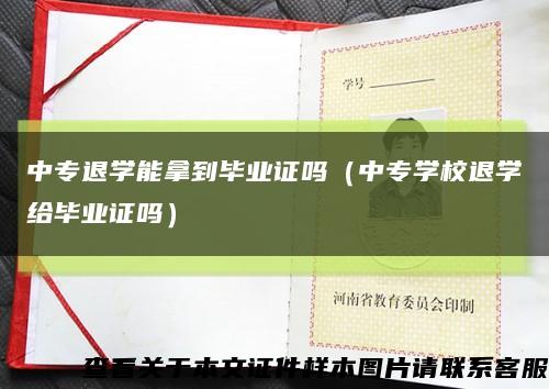 中专退学能拿到毕业证吗（中专学校退学给毕业证吗）缩略图