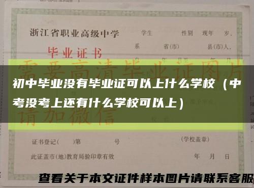 初中毕业没有毕业证可以上什么学校（中考没考上还有什么学校可以上）缩略图