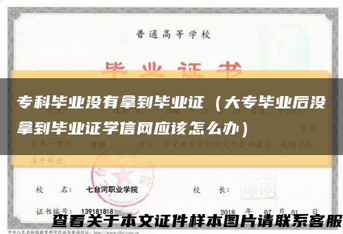 专科毕业没有拿到毕业证（大专毕业后没拿到毕业证学信网应该怎么办）缩略图