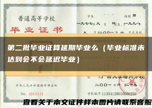 第二批毕业证算延期毕业么（毕业标准未达到会不会延迟毕业）缩略图