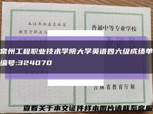 常州工程职业技术学院大学英语四六级成绩单编号:324070缩略图