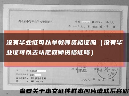 没有毕业证可以拿教师资格证吗（没有毕业证可以去认定教师资格证吗）缩略图