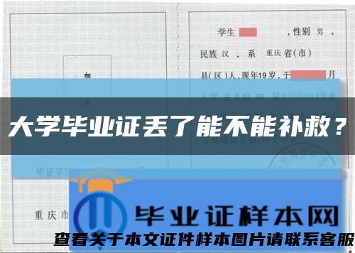 大学毕业证丢了能不能补救？缩略图