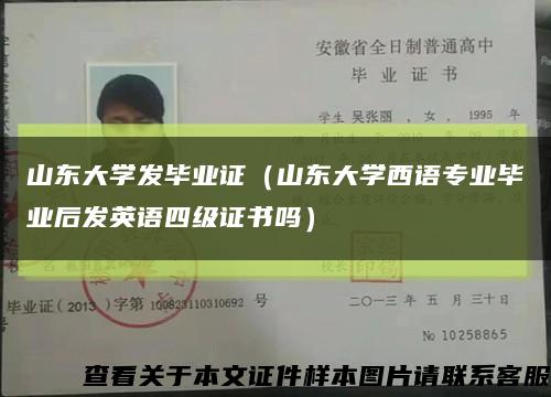 山东大学发毕业证（山东大学西语专业毕业后发英语四级证书吗）缩略图