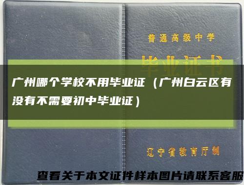 广州哪个学校不用毕业证（广州白云区有没有不需要初中毕业证）缩略图