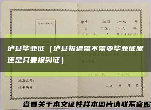 泸县毕业证（泸县报道需不需要毕业证呢还是只要报到证）缩略图