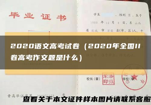 2020语文高考试卷（2020年全国II卷高考作文题是什么）缩略图