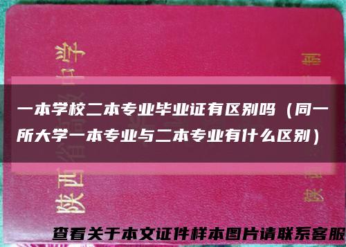 一本学校二本专业毕业证有区别吗（同一所大学一本专业与二本专业有什么区别）缩略图