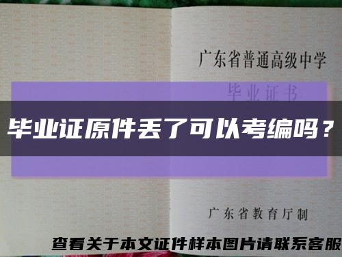 毕业证原件丢了可以考编吗？缩略图