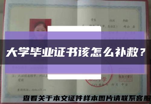 大学毕业证书该怎么补救？缩略图