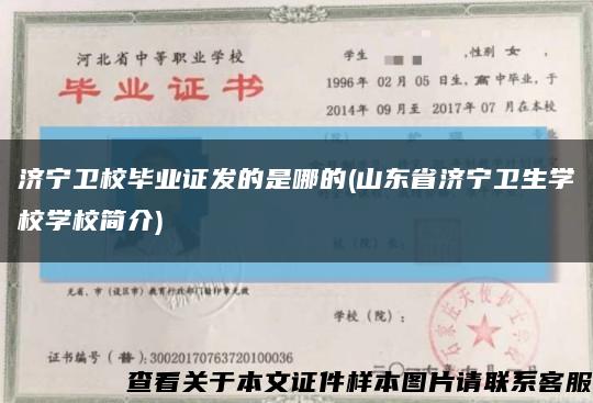 济宁卫校毕业证发的是哪的(山东省济宁卫生学校学校简介)缩略图