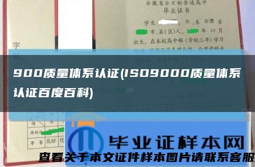 900质量体系认证(ISO9000质量体系认证百度百科)缩略图