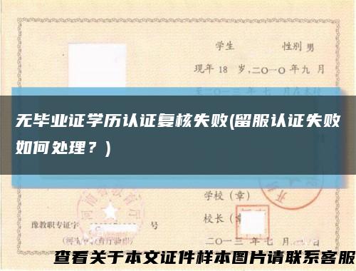 无毕业证学历认证复核失败(留服认证失败如何处理？)缩略图