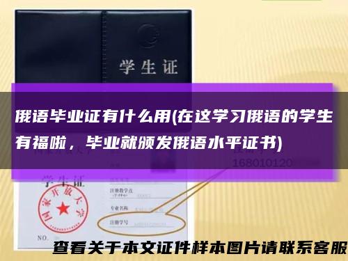 俄语毕业证有什么用(在这学习俄语的学生有福啦，毕业就颁发俄语水平证书)缩略图