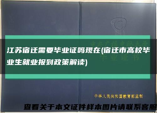 江苏宿迁需要毕业证吗现在(宿迁市高校毕业生就业报到政策解读)缩略图