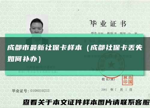 成都市最新社保卡样本（成都社保卡丢失如何补办）缩略图