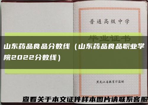 山东药品食品分数线（山东药品食品职业学院2022分数线）缩略图