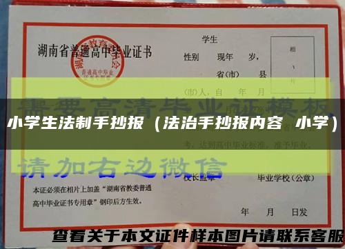 小学生法制手抄报（法治手抄报内容 小学）缩略图