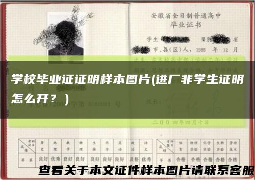 学校毕业证证明样本图片(进厂非学生证明怎么开？）缩略图