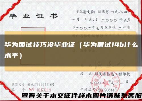 华为面试技巧没毕业证（华为面试14b什么水平）缩略图