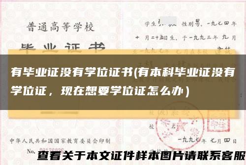 有毕业证没有学位证书(有本科毕业证没有学位证，现在想要学位证怎么办）缩略图