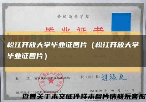 松江开放大学毕业证图片（松江开放大学毕业证图片）缩略图