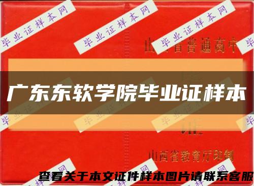 广东东软学院毕业证样本缩略图