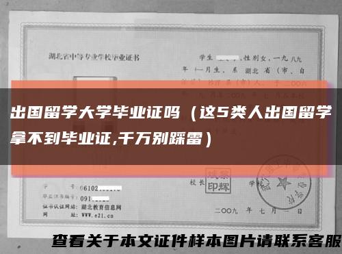 出国留学大学毕业证吗（这5类人出国留学拿不到毕业证,千万别踩雷）缩略图