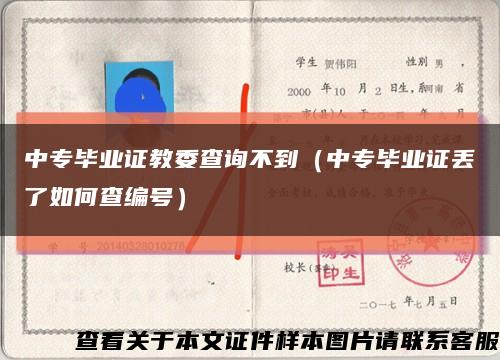 中专毕业证教委查询不到（中专毕业证丢了如何查编号）缩略图