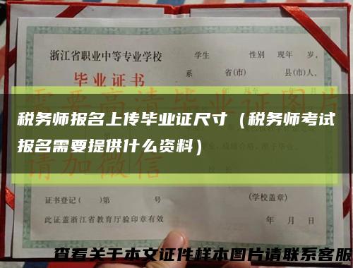 税务师报名上传毕业证尺寸（税务师考试报名需要提供什么资料）缩略图