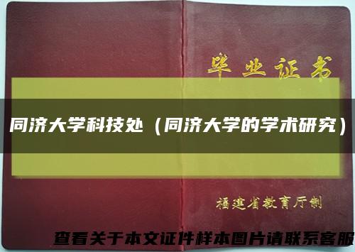 同济大学科技处（同济大学的学术研究）缩略图