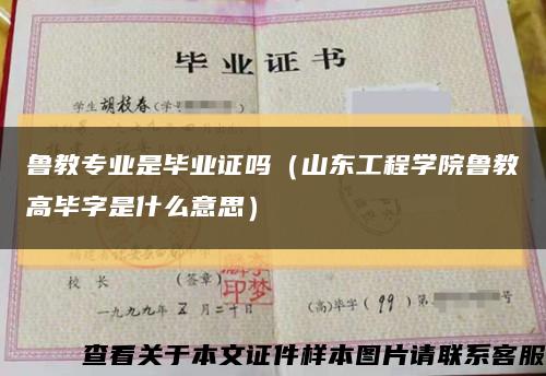 鲁教专业是毕业证吗（山东工程学院鲁教高毕字是什么意思）缩略图