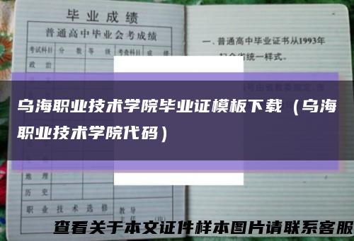 乌海职业技术学院毕业证模板下载（乌海职业技术学院代码）缩略图