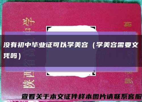 没有初中毕业证可以学美容（学美容需要文凭吗）缩略图