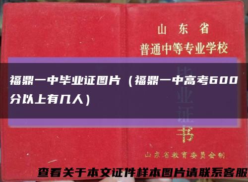 福鼎一中毕业证图片（福鼎一中高考600分以上有几人）缩略图