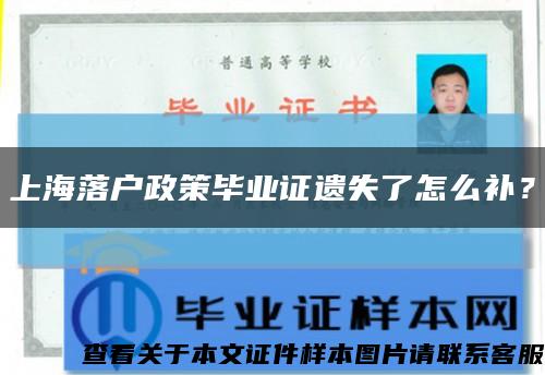 上海落户政策毕业证遗失了怎么补？缩略图