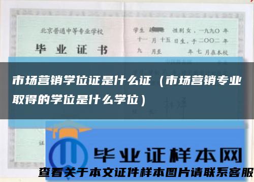 市场营销学位证是什么证（市场营销专业取得的学位是什么学位）缩略图