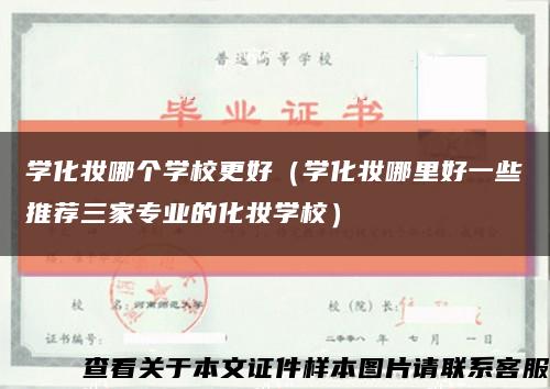 学化妆哪个学校更好（学化妆哪里好一些推荐三家专业的化妆学校）缩略图