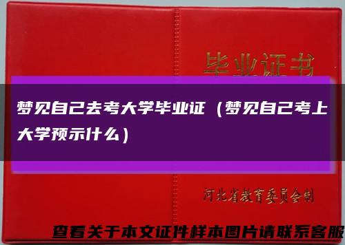 梦见自己去考大学毕业证（梦见自己考上大学预示什么）缩略图