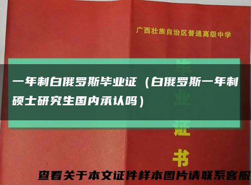 一年制白俄罗斯毕业证（白俄罗斯一年制硕士研究生国内承认吗）缩略图