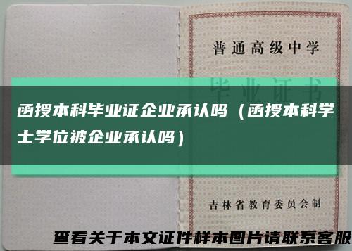 函授本科毕业证企业承认吗（函授本科学士学位被企业承认吗）缩略图