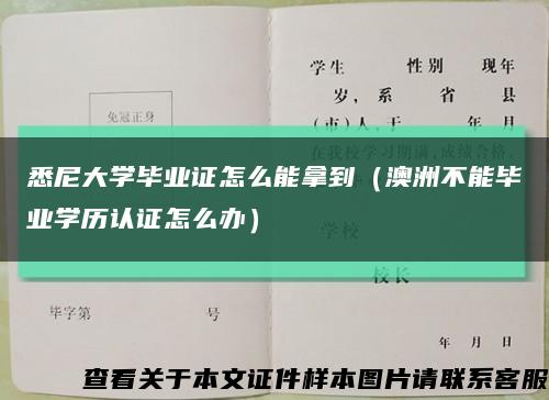 悉尼大学毕业证怎么能拿到（澳洲不能毕业学历认证怎么办）缩略图