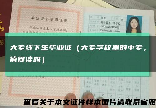 大专线下生毕业证（大专学校里的中专，值得读吗）缩略图